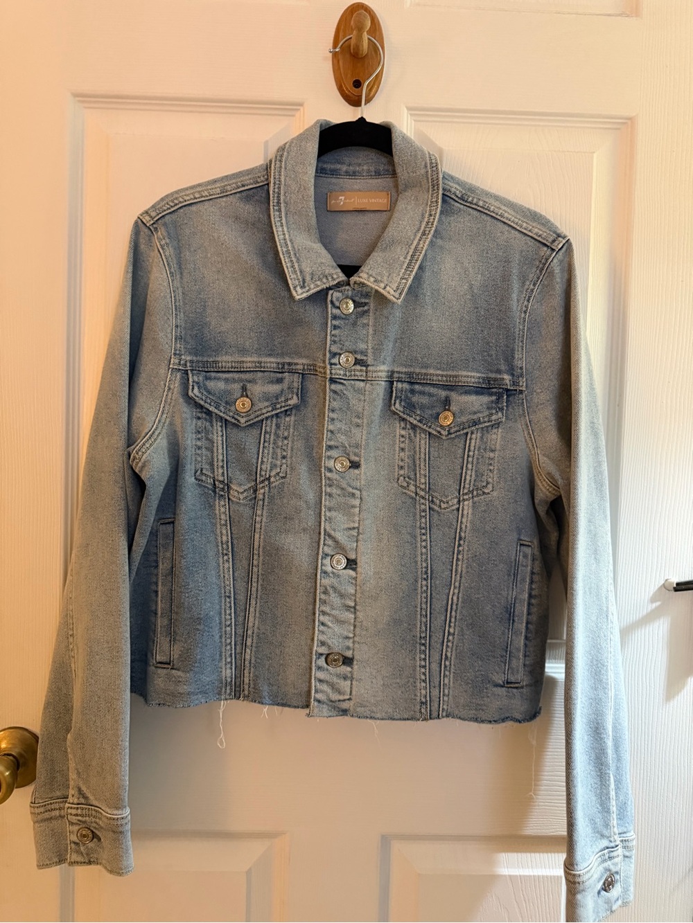 7 For All Mankind Light Blue Denim Jacket